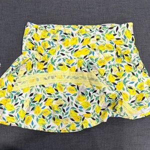 Free People Movement Yellow Lemon Print Skirt size large (fits medium)